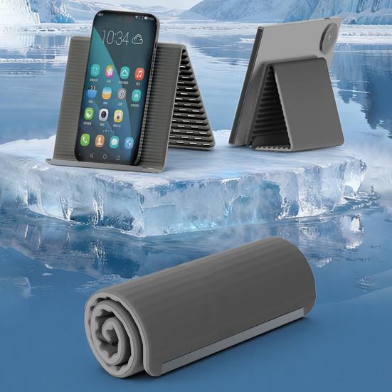 Mobile Phone Holder Rollable Portable Silicone Stand Adjustable Phone Mount for Smartphones Tablets Laptops