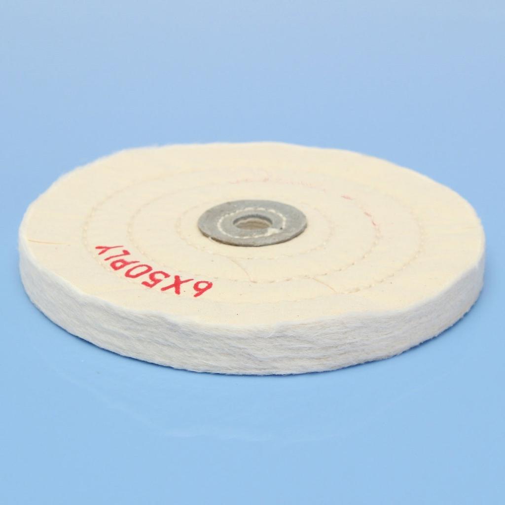 6 Inch Cloth Buffing Polishing Wheel Arbor Buffer Polish Grinder White 6 Inch Cloth Buffing Polishing Wheel Arbor Buffer Polish Grinder White