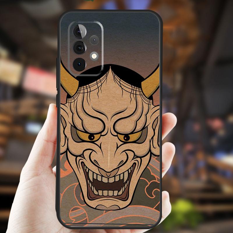 Samurai Oni Mask Case For Samsung Galaxy A26 A54 A14 A36 A16 A33 A56 A15 A55 A53 A35 A22 A32 A52 A34 A05 A06