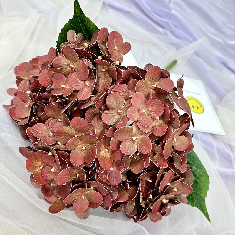 Elegant Hydrangea Artificial Flower Set With Silk Fabric For Home Decor And Wedding Arrangements