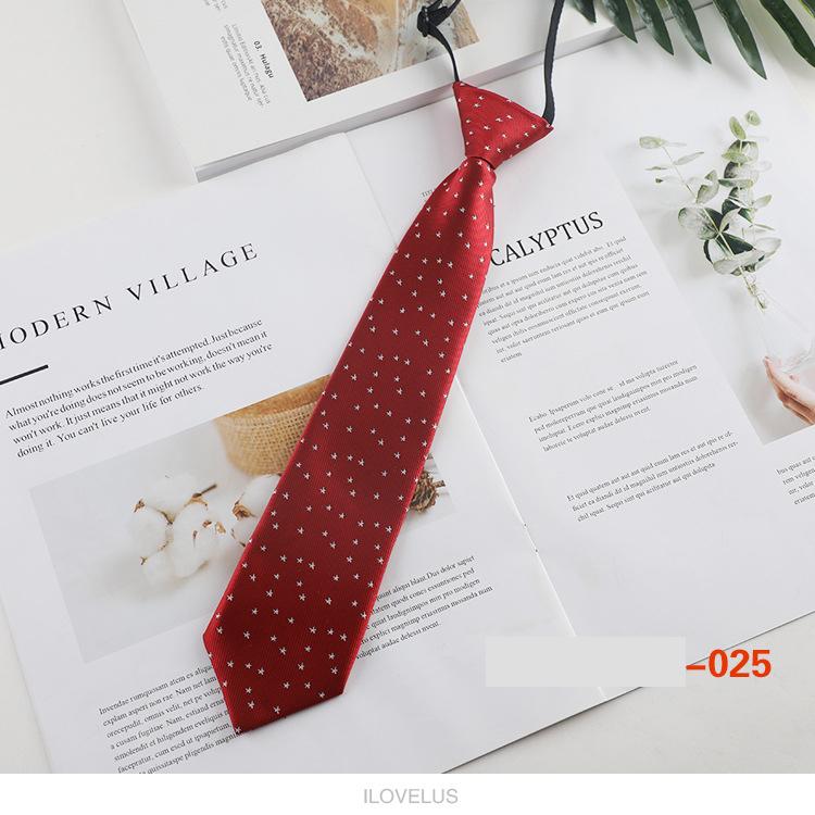 Children's Small Tie with Creative Fun Cartoon Polyester Short Lazy Knot Free Tie 6cm