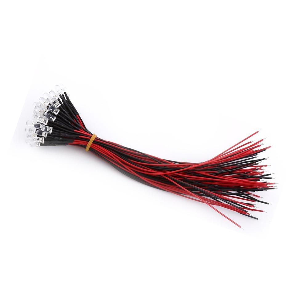 50PCS DC 5-12V LED Diodes White Red Blue Green LED Diode Lights Small LED Lamps  Decorative Lighting