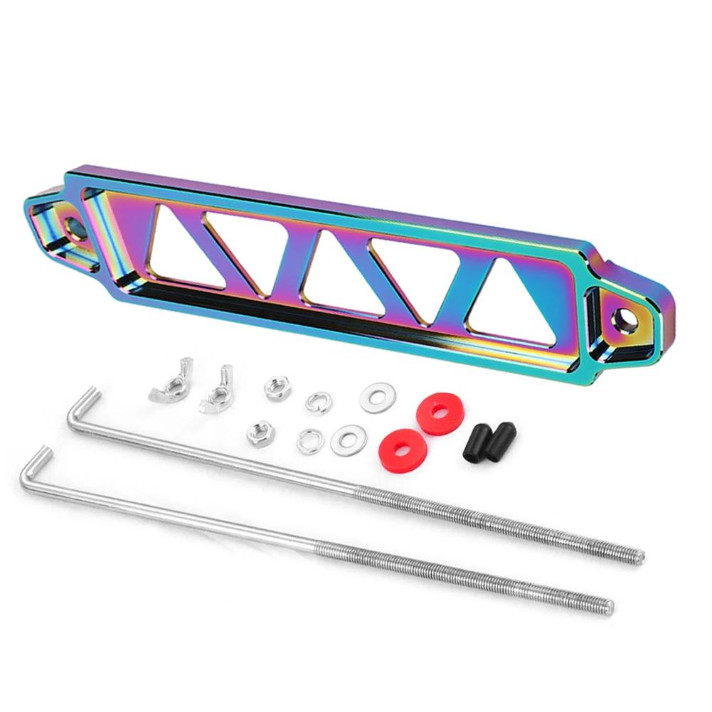 218mm/190mm Aluminum Alloy Battery Auto Battery Tie Down Mount Holder Bracket Brace Bar for Honda Civic EK EG Universal