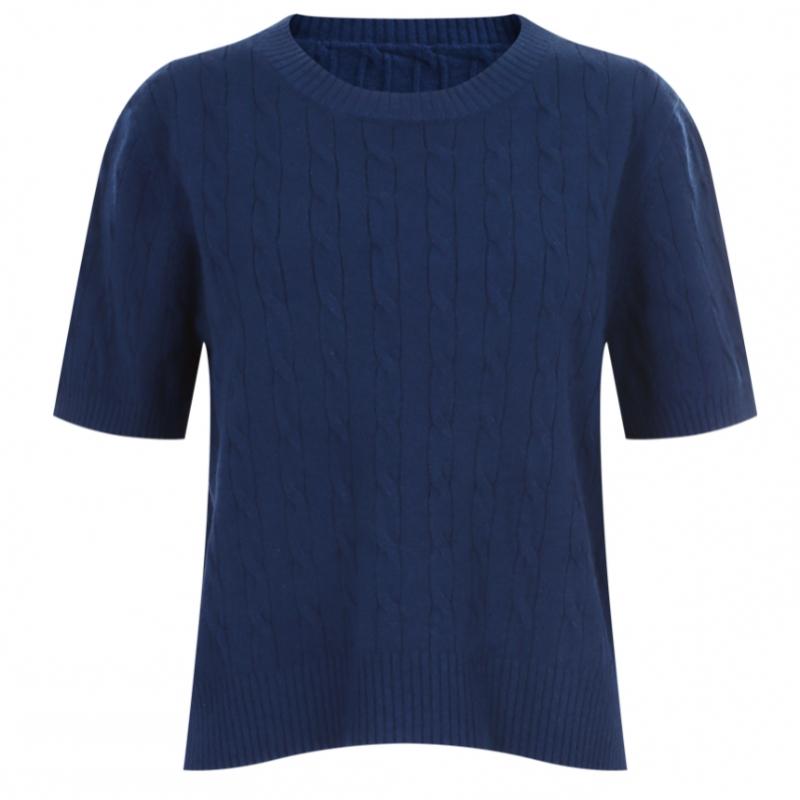Shop   Women S Mid SeaSon verSatile Short Sleeve Cable Knit Gray Naru Wkn 20350