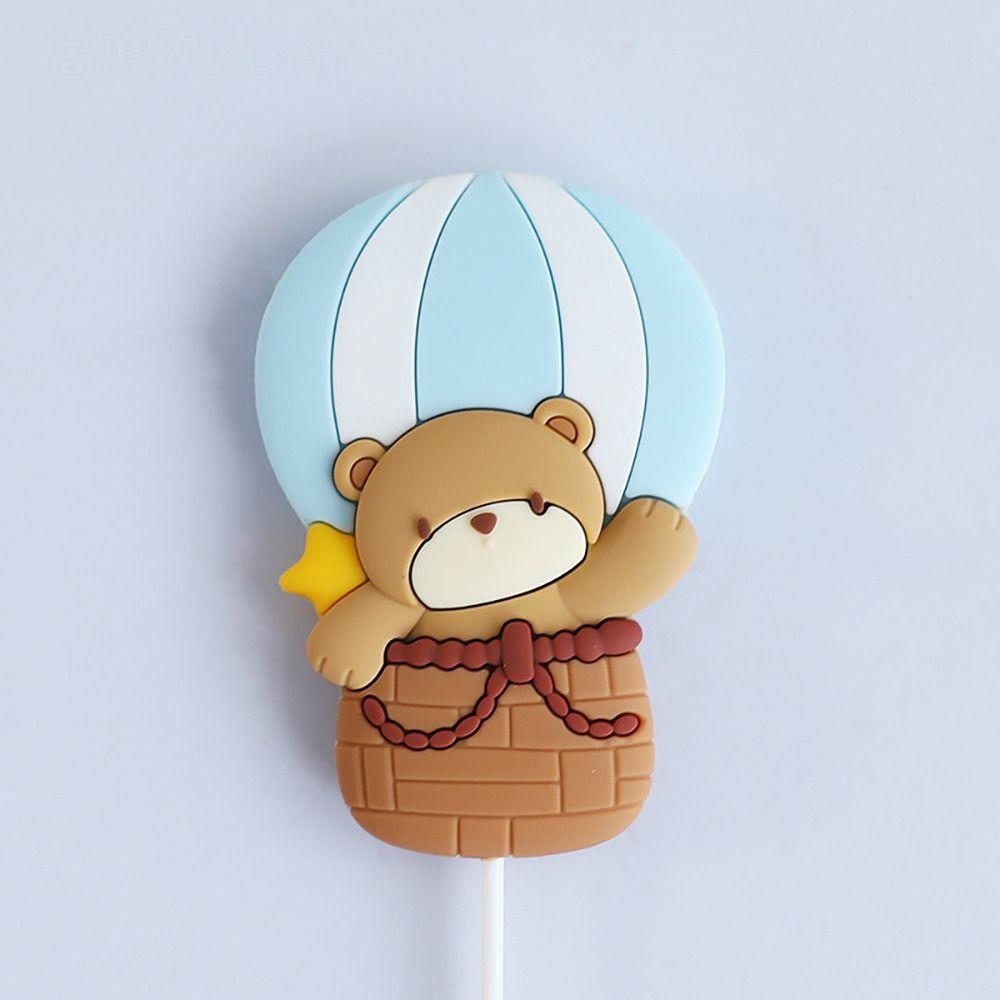 1ks Narozeninová párty Medvídkové ozdoby Potřeby pro miminko Dekorace na dorty Roztomilý topper na dort chlapec Dívka