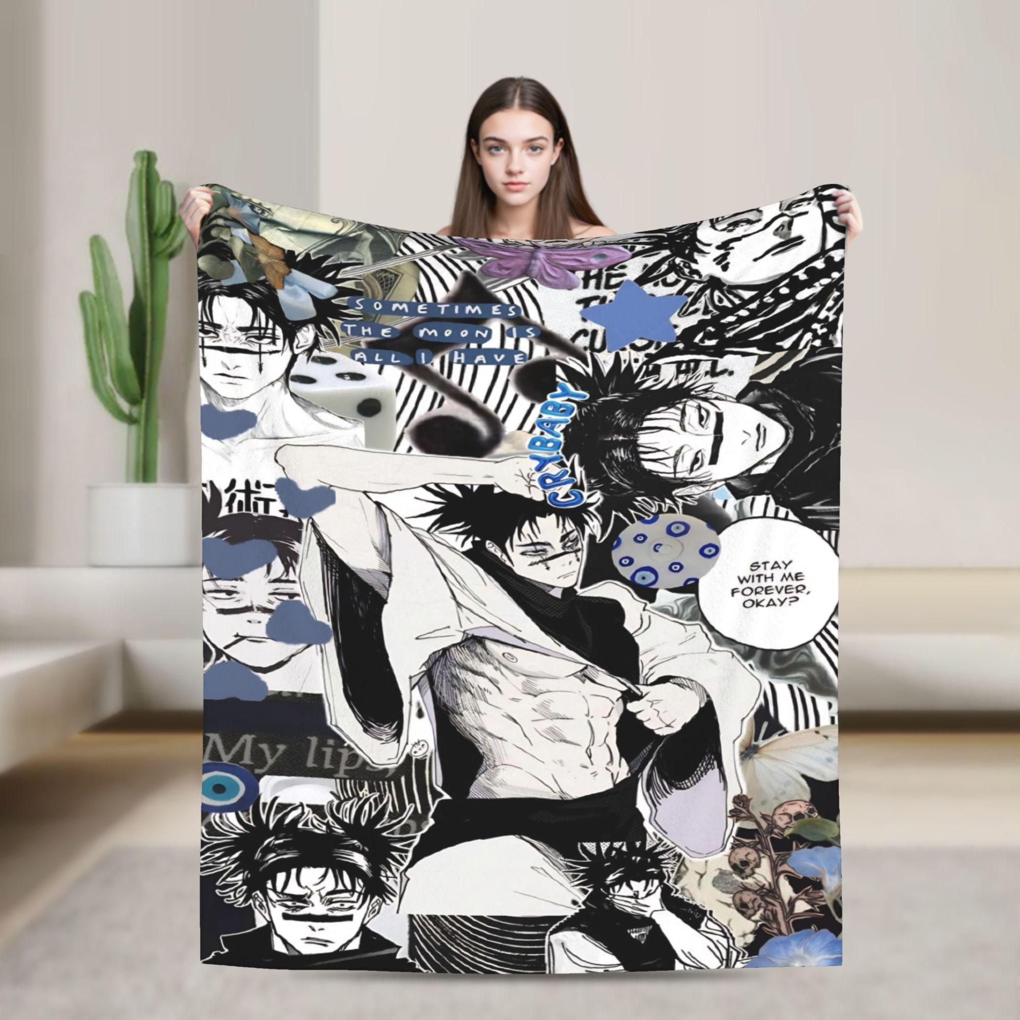 Choso  Blanket Kaisens Anime Flannel Vintage Warm Throw Blanket for Bedding Lounge  Winter 100x150cm