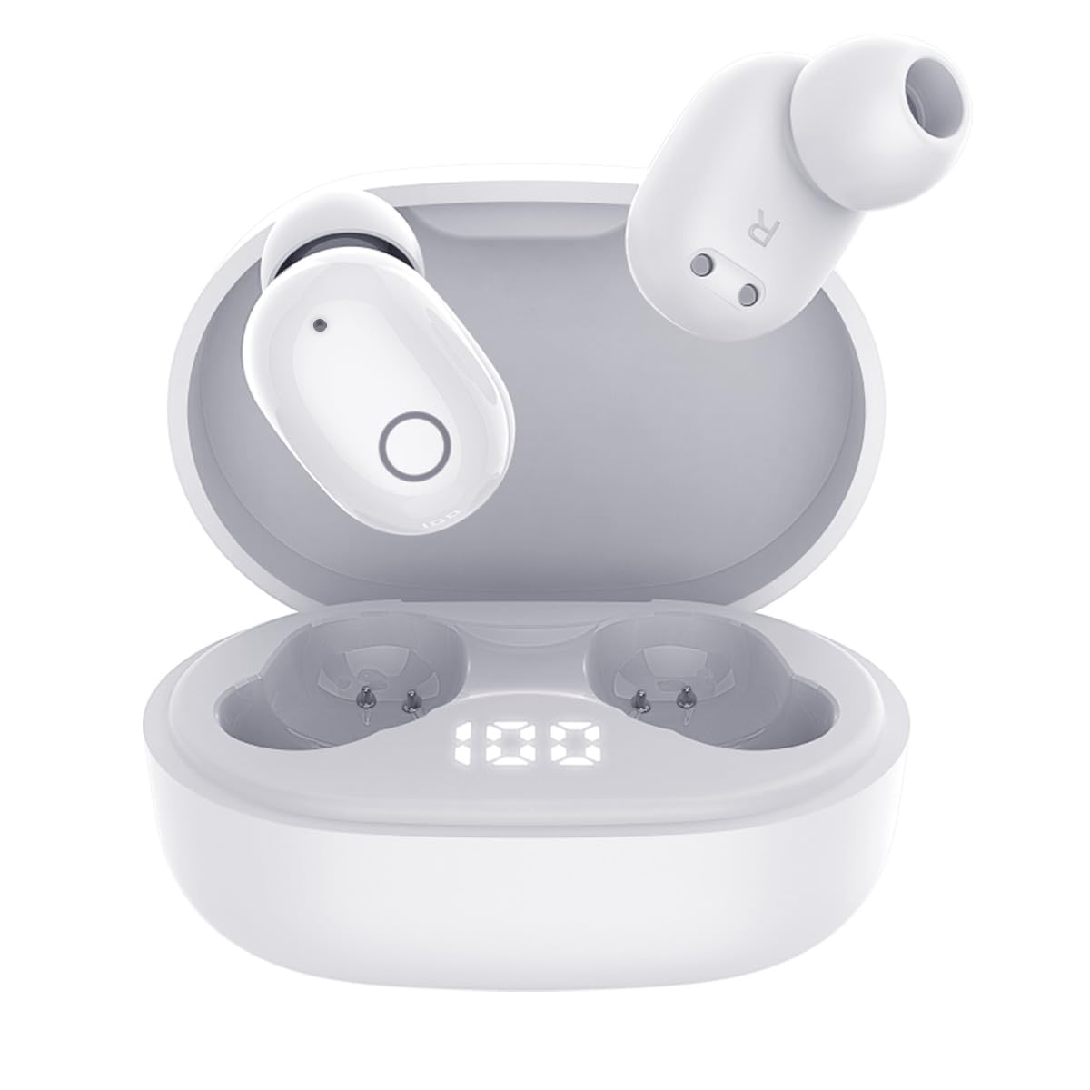 

Bluetooth Wireless IPX7 Up to 50 Hours of 2025 Latest Bluetooth HIFI Sound Low Latency Instant Fast Single or for Web and Compatible with Android and