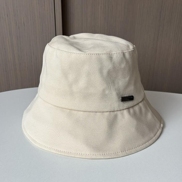Spring and Summer Sun Protection Letter Small Label Bucket Hat Men and Women Versatile Thin Sun Hat Summer UV Protection Basin Hat