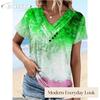 JPNTKY Women's Fashion Casual V-Neck Short Sleeve Blouses & Shirts