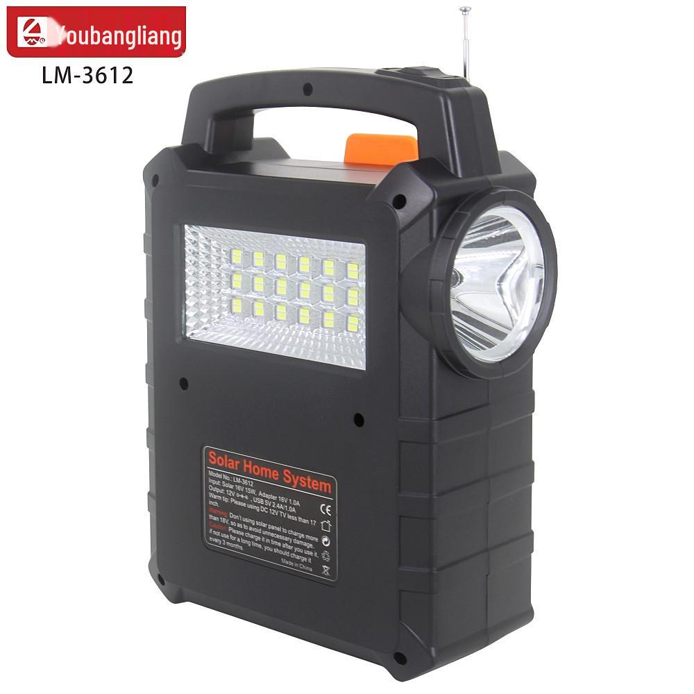 12V Solar Headlight with Phone Charging & Bluetooth MP3