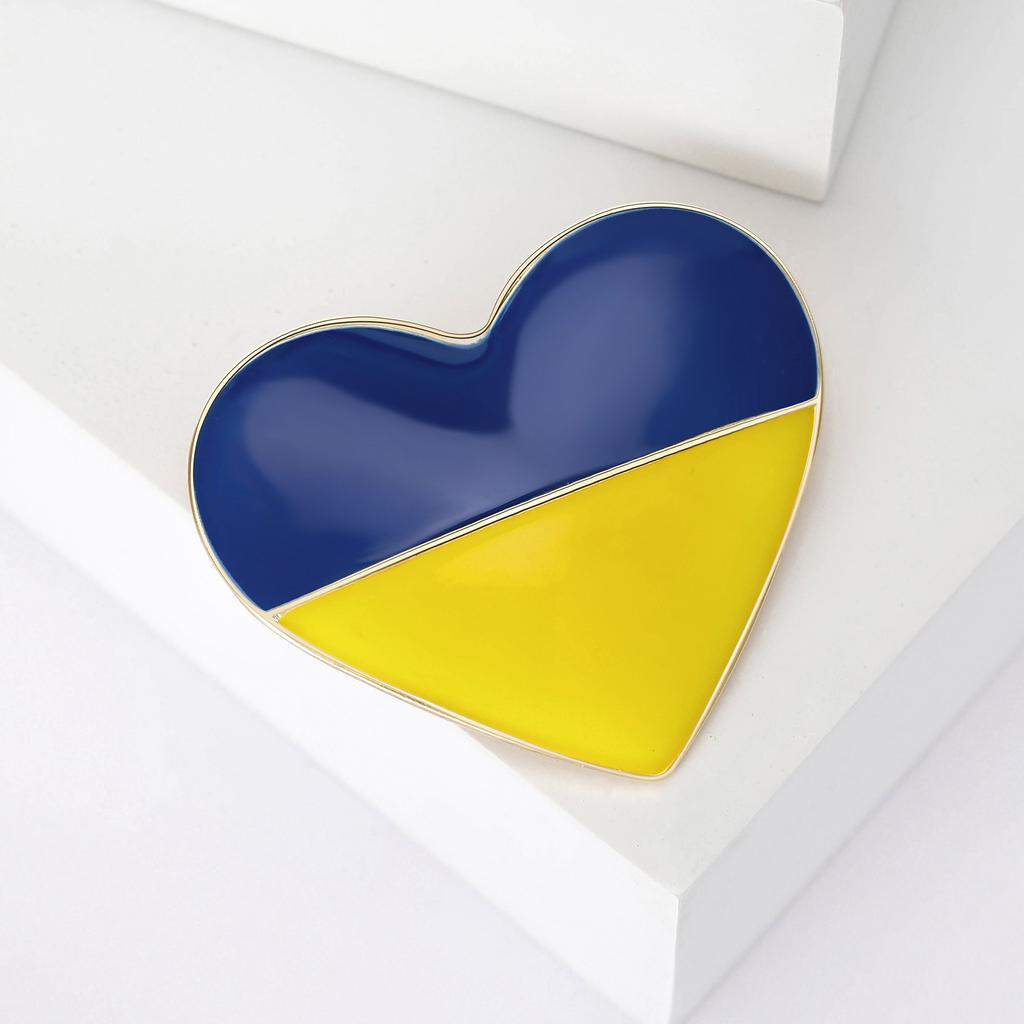 Spilla Moda Ucraina Grande Amore Serie Patriottica Spilla Smaltata Gocciolante Gioiello Distintivo