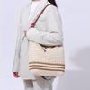 Casual Woven Hollow Tote Bag Women's 2025 New Trendy Fashion Large Capacity Seaside Vacation Versatile Shoulder Bag Women