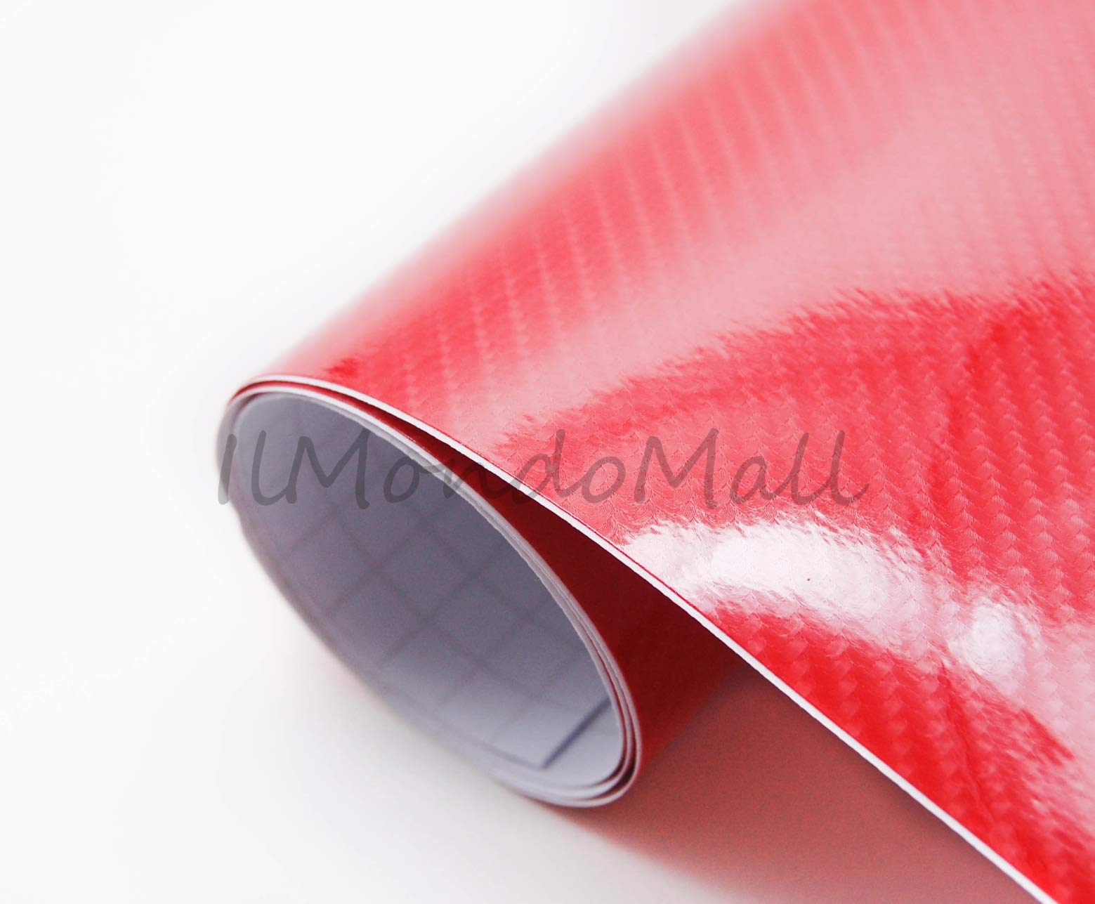 

IlMondoMall 4D Углеволокно Высокоуглеродистый вид Глянцевый Красный Лист, Глянец, Наклейка, (Красный, A4)