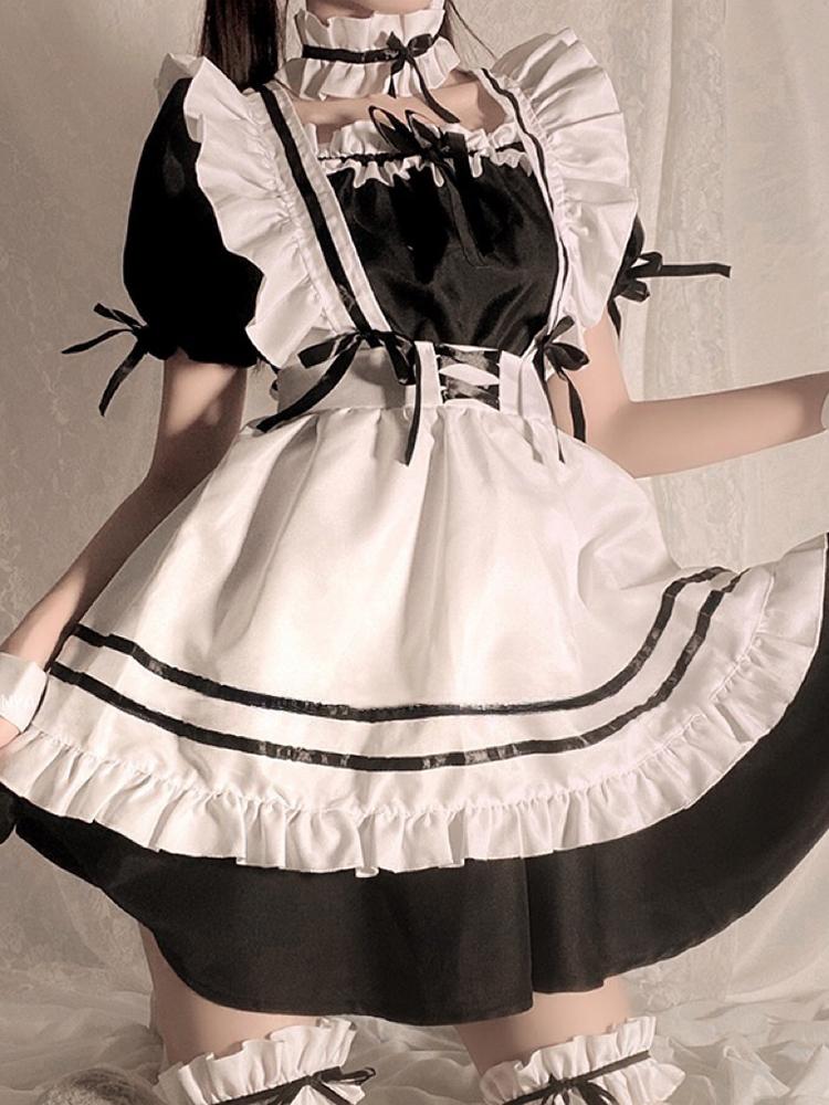 Lav Bryst Maid Kostyme Lolita Sexy Lolita Anime Søt Japansk Myk Jente Drakt Genshin Impact Cosplay Velsignelse Av Innbyggere Bruk