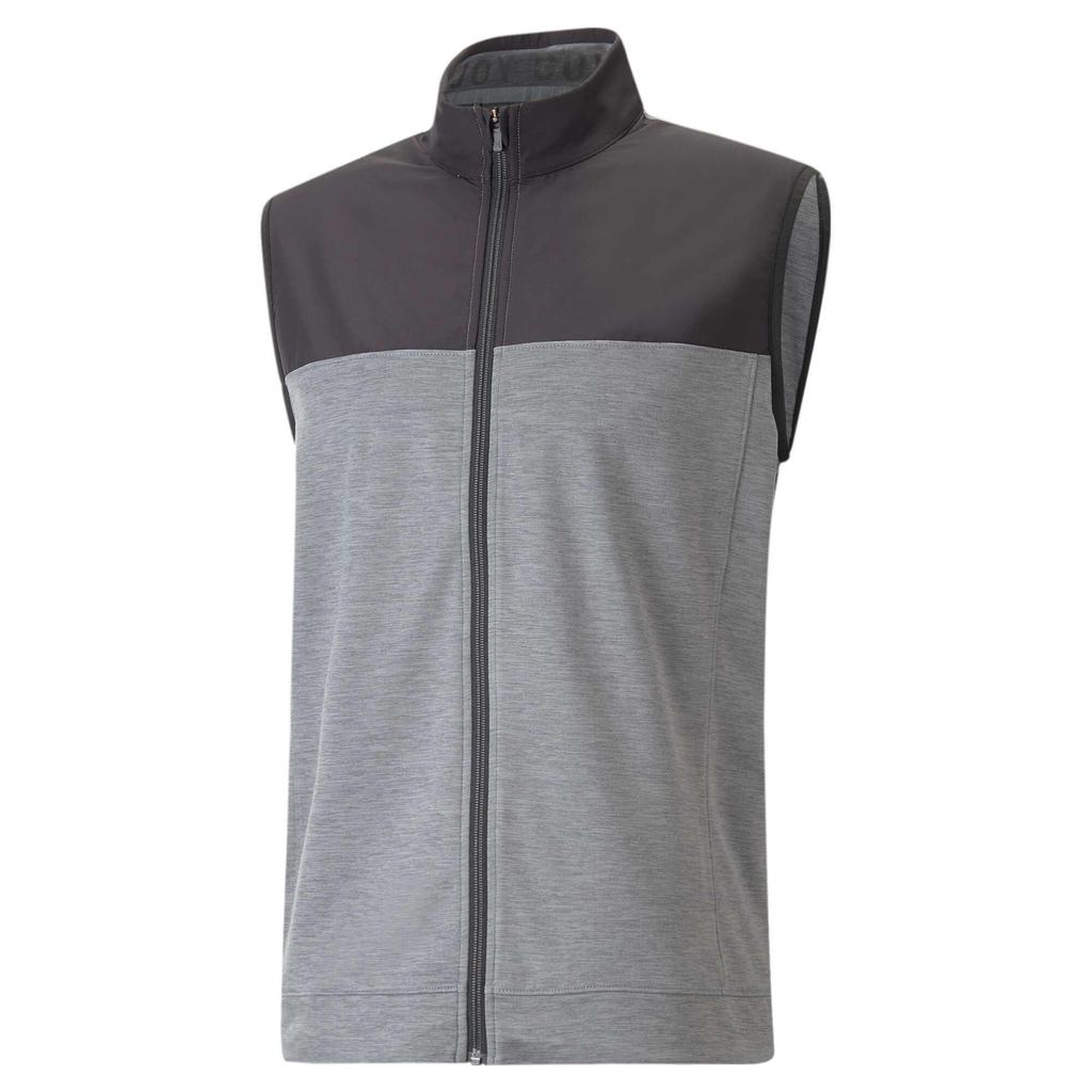 PUMA Color Block Casual Comfortable Warm Vest Men vest Black Pure-Grey 537465-01
