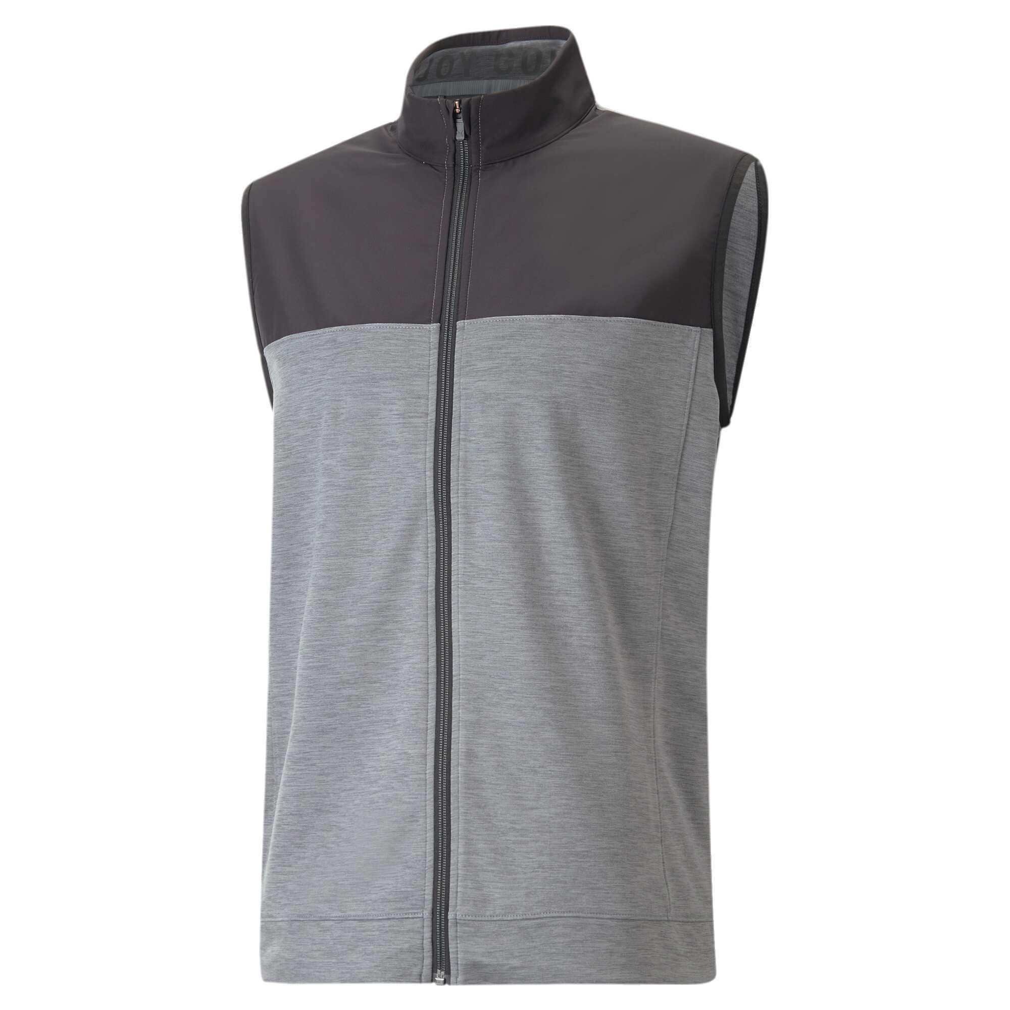 

PUMA Color Block Casual Comfortable Warm Vest Men vest Black Pure-Grey 537465-01 M