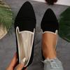 Foreign trade large size flat-soled single shoes 2025 spring and summer new pointed head fly-woven one-pedal shallow mouth casual foot shoes women