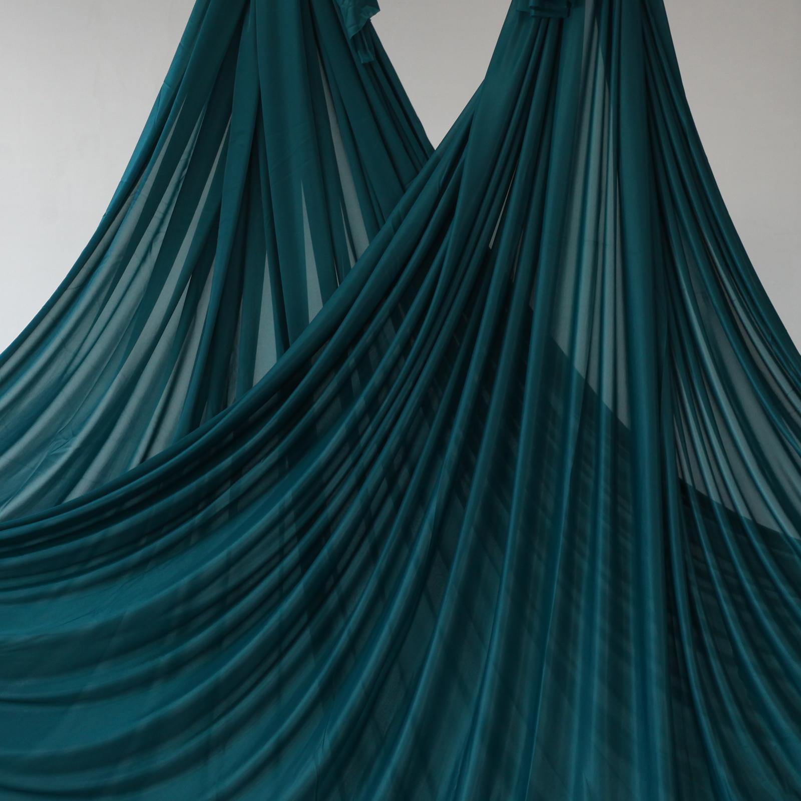 

7-метровий повітряний шовковий гамак для йоги, шовкова гойдалка, домашній тренажерний зал, антигравітація на відкритому повітрі, ремінь для йоги Dark green