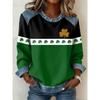 Autumn Fashionable Comfortable Casual Versatile Loose Women's Multi Color Printed Round Neck Long Sleeved T-Shirts