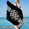 Custom Name Hajduk Split Football Beach Towel - Soft, Ultra-Absorbent Microfiber, Lightweight, Perfect for Beach, Parties, Travel, Camping