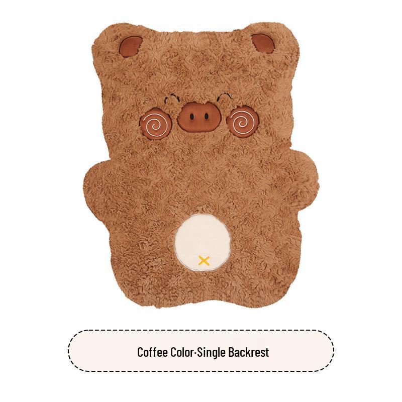 Warmer Plüsch Schwein Cartoon Rücksitzkissen - Winter Wrap-Around