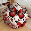 1pc Butterfly Pattern Automatic Open/Close Umbrella Compact Folding Umbrella with 8-Rib Shaft for Women/Men, Elegant Birthday1325S