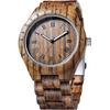 Rorios Men's Quartz Watch Natural Wood Lightweight Analog Wristwatch with Luminous Feature