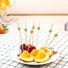 100 STÜCKE 12 cm Einweg-Bambusgabel Gedreht Party Buffet Obst Desserts Pick Spieß Essen Cocktail Sandwich Gabel Stick