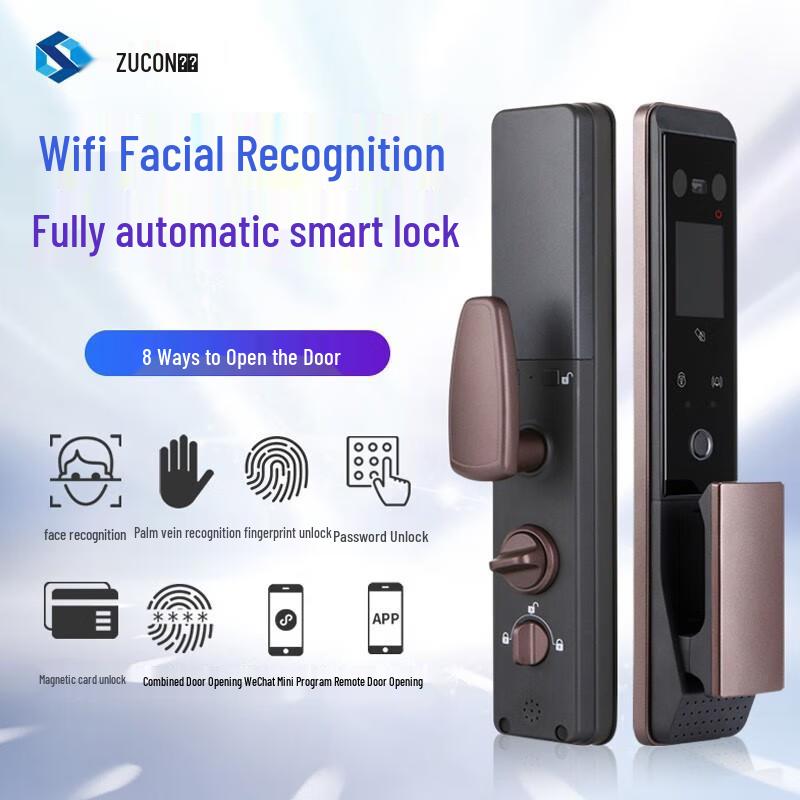 ZUCON F796P Smart Fingerprint Door Lock with Face Recognition CN plug (adapter included)
