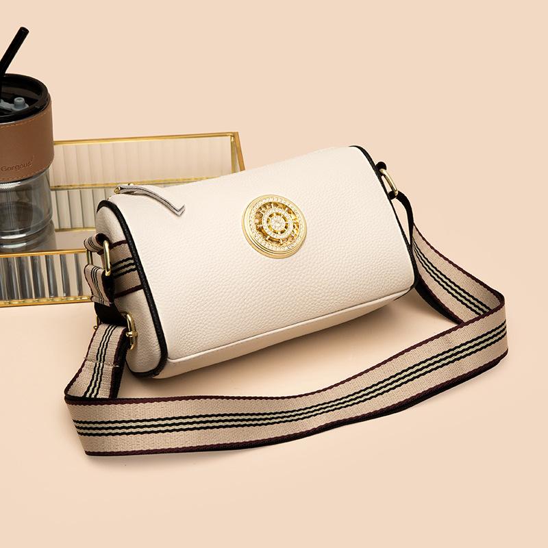 Il Tempo Va e Viene, Borsa a Sella in Vera Pelle Borsa a Spalla Messenger alla Moda Pelle di Vacchetta Primo Strato Borsa da Donna