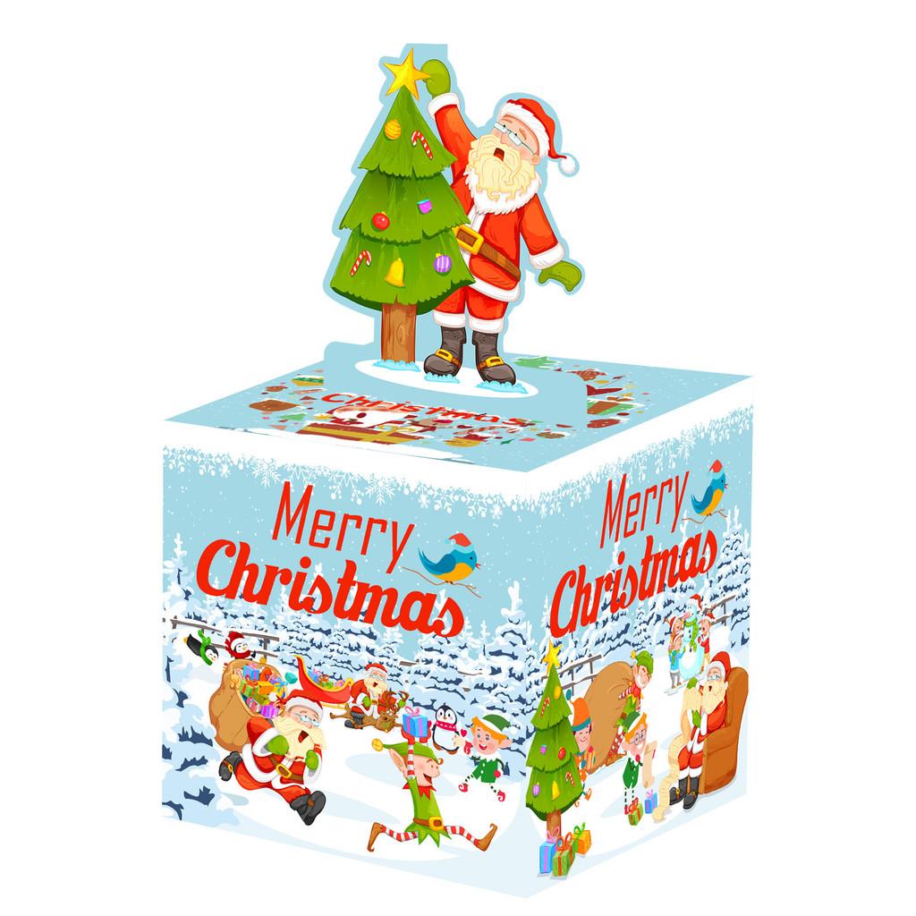 Tree Santa Christmas Festive Decor Props Gift Box Holiday Celebrations Parties