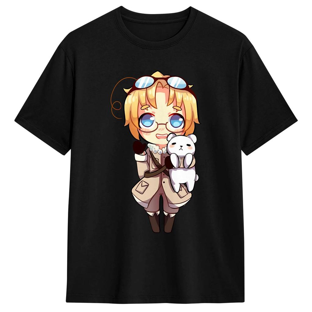 Hetalia Achsenmächte T-Shirt Sommer Baumwoll-T-Shirts Für Unisex Harajuku Lässiges T-Shirt Kurzärmelig Ästhetische Kleidung
