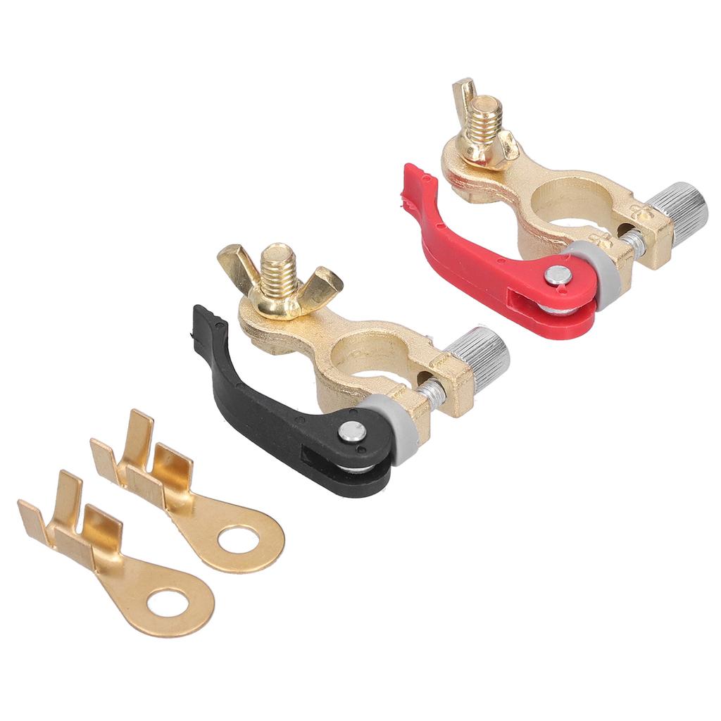 Quick Disconnect Battery Terminal Clamp Shut Off Connectors with Lug for 12V 6V 24V Boat Race Car