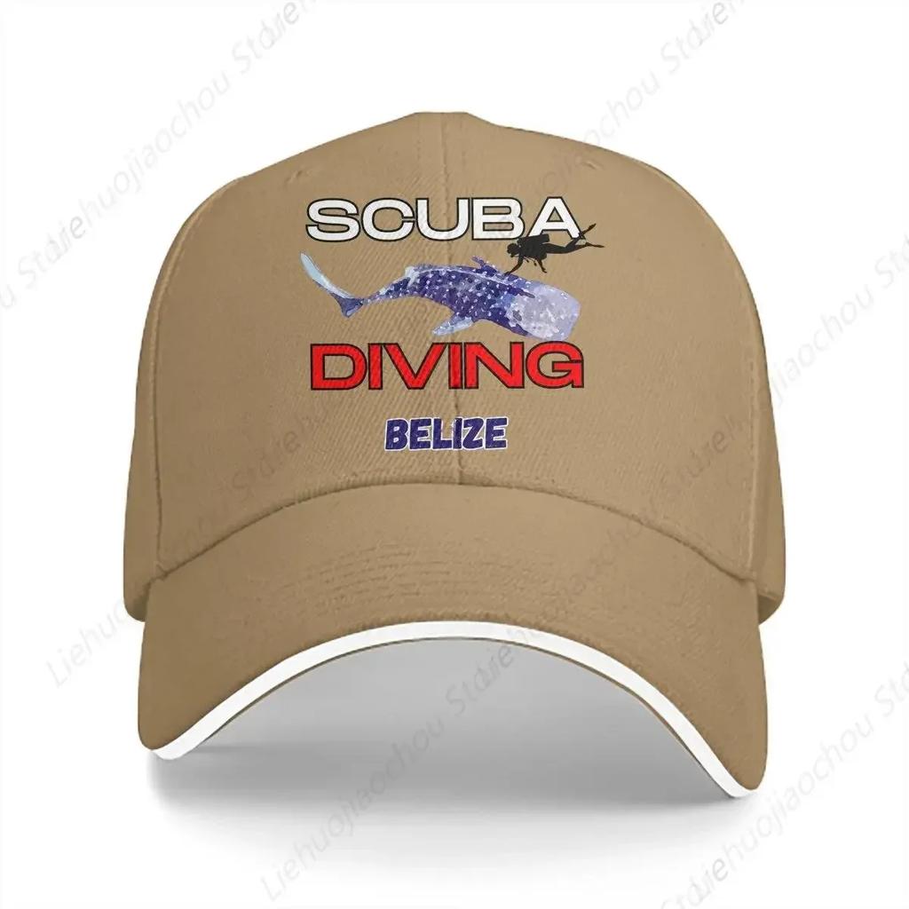Belize Unisex Baseball Caps Peaked Cap Shark Scuba Diving Sun Shade Hats for Unisex WoUnisex