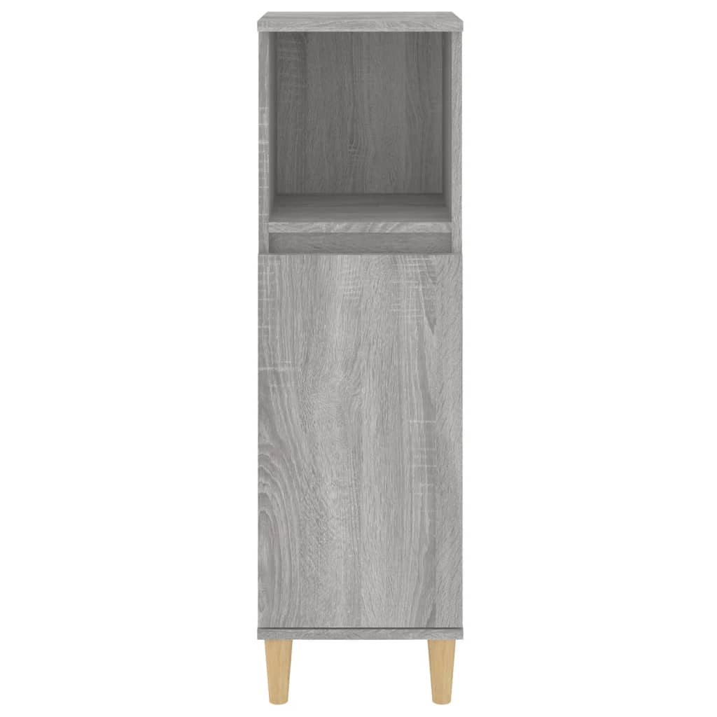 Bathroom Cabinet Grey Sonoma 30x30x100 Cm Particleboard