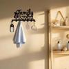 Family First Key Hook Set 7 Hooks Wall Mounted Organizer for Hallway Entryway
