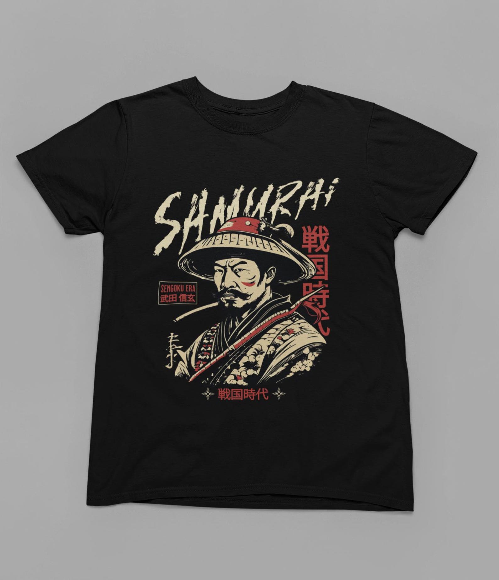 Samurai Sengoku Era T-Shirt, Japanese Warrior Vintage Graphic Tee, Feudal Japan Unisex Shirt, History Gift For Him Her 4XL