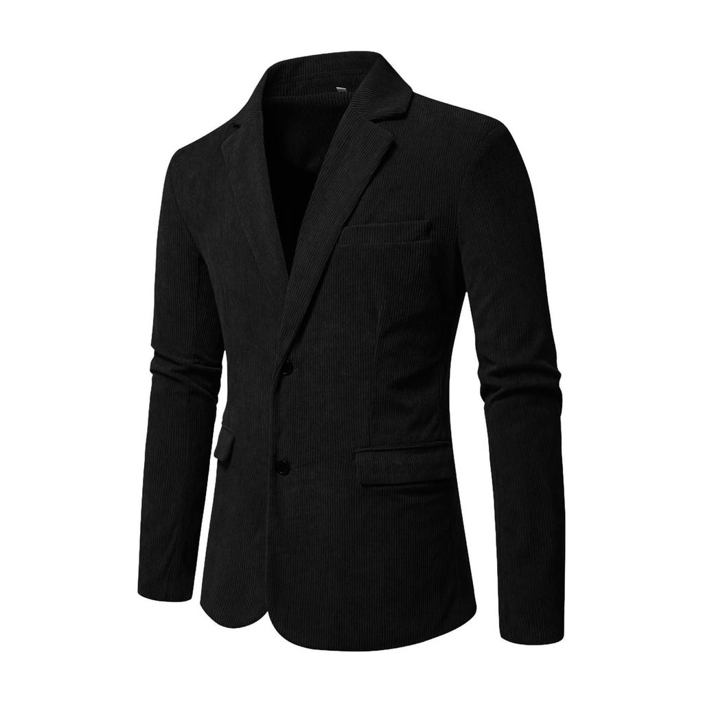 Men's Fashionable And Casual British High-quality Corduroy Single-breasted Solid Color Suit Jacket