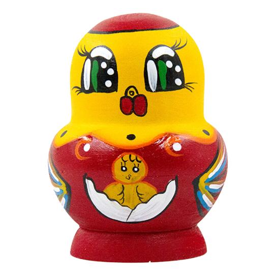 1 Set Lovely Nesting Dolls Animal Design Ten Layers Cartoon Chick Matrioska Toy for Child