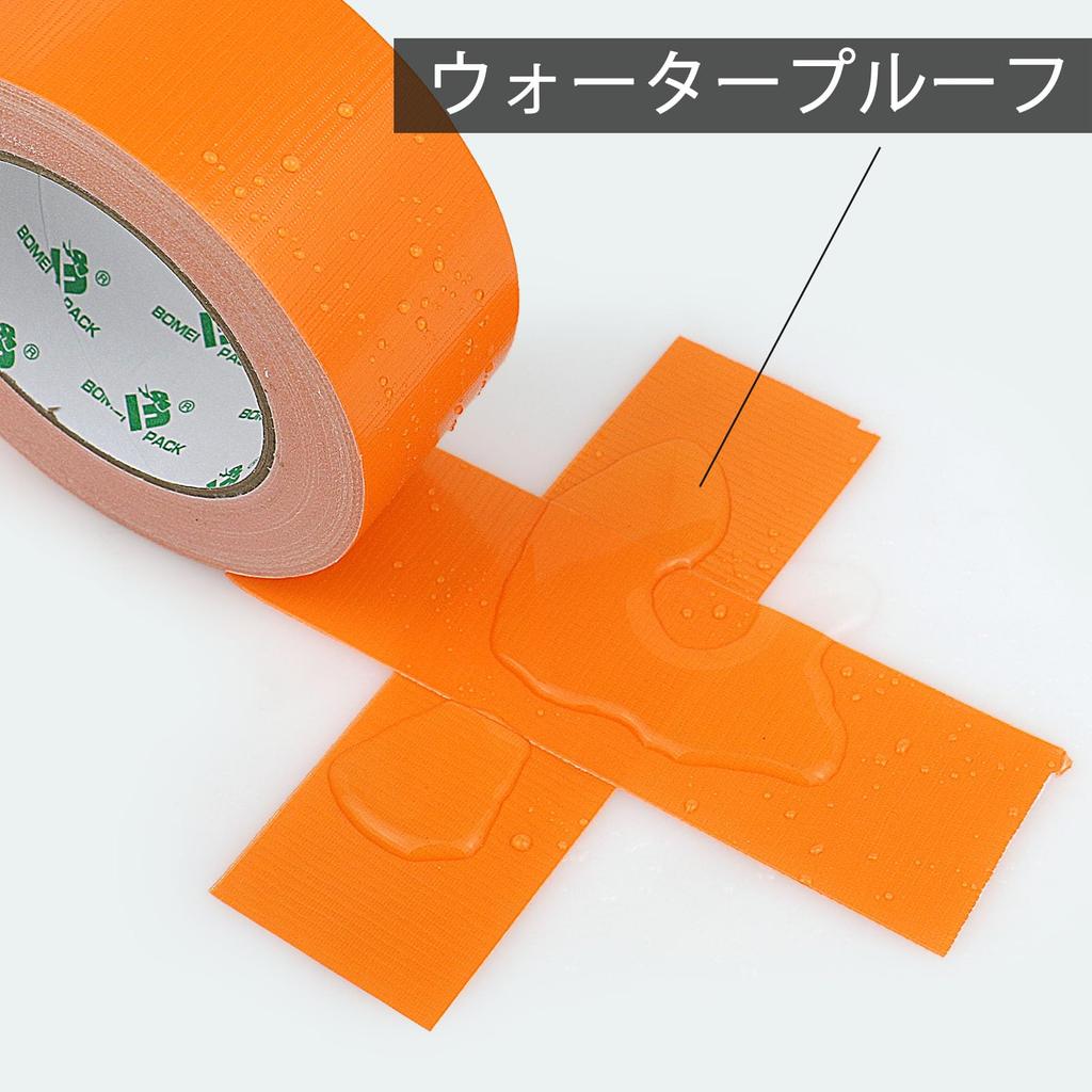 BOMEI PACK 50mm Orange Duct Heavy Hand for Home and Commercial Use Tape, Duty, 50mm30y, Waterproof, Tearable, Strong, Residue-Free, Flexible,