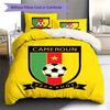 Cameroonian Football Federation Pattern Bedding Set Quilt Cover Pillowcase Home Decor Gift (1 * duvet cover + 2 * pillowcase, without core)