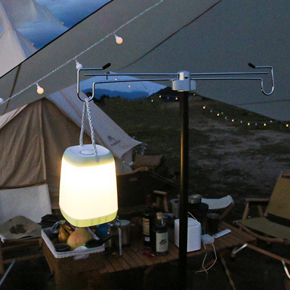 Campinglaternenständer Zusammenklappbare Lampenstange Campinglicht Hängestangen Aluminiumlegierung Outdoor-Laternenstange für Picknick