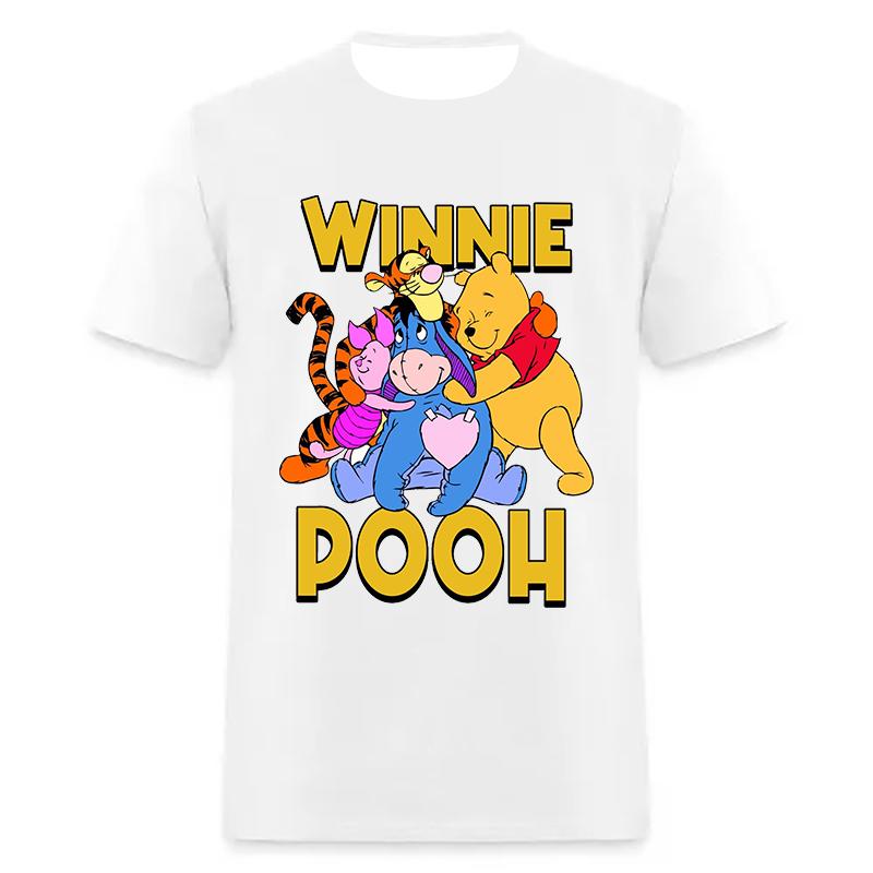 White Short Sleeves T-Shirt For Women Men Disney Mickey Minnie Cotton New In Tops & Tee Fashion Clothing Daily Casual Streetwear