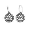 Nordic Viking Valknut Rune Earrings For Men Women Stainless Steel Fashion Odin Triangle Earring Amulet Scandinavian Jewelry Gift