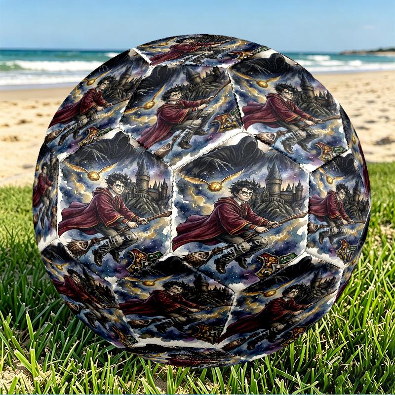 Fantasy film Print Size 5 Soccer Ball, PU Wear Resistant Football for Match Training and Daily Practice, Birthday Gift for Soccer Fans