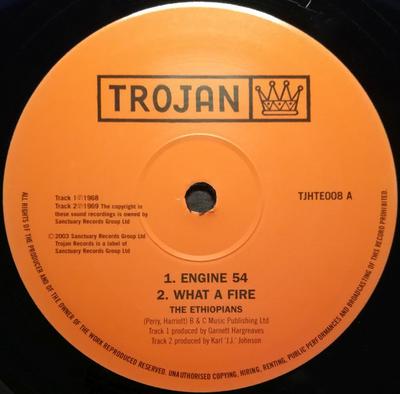 10inch Record ETHIOPIANS - Engine 54 TJHTE008 TROJAN RECORDS 2003 UK Reggae, Ska & Dub Used