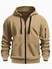 Europäischer Herren-Fleece-Kapuzenpullover Cardigan - Herbst/Winter Lässiger Sportstil, Kapuzenjacke Dick
