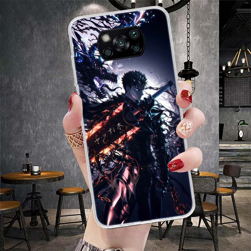 G-Guts B-Berserks Anime Soft Phone Case For Xiaomi Redmi 15C 15 13C 13 Poco X5 X6 X7 F7 Ultra M7 12C 12 10 10C 9C 9A 9T 9 Fundas