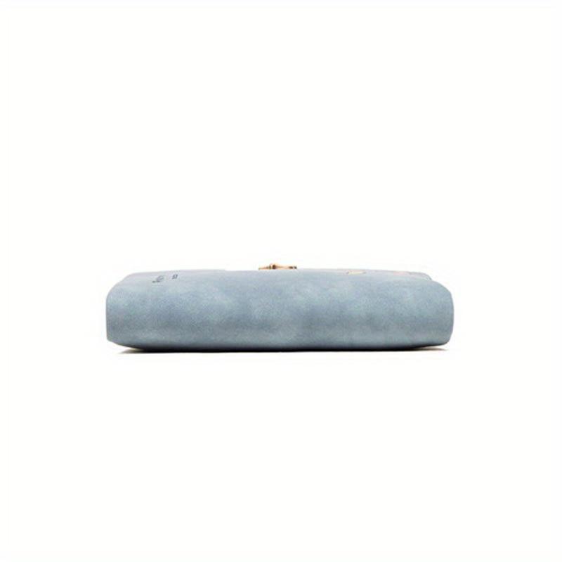 Billetera Corta Estampada Simple Monedero Casual con Pulsera Bolso de Mano Combinable Moderno Unisex para Uso Diario