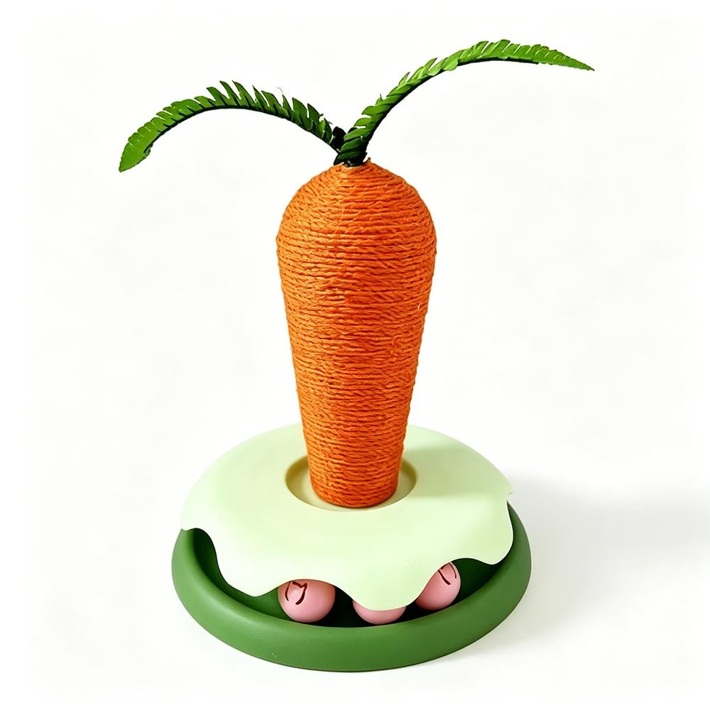 Carrot Cat Scratching Post Small/large Size Sisal Vertical Cat Scratcher 22/28cm Cat Grinding Claw Toy Furniture Protector Small белый